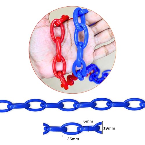 Image of SATRA TRADERS | Size : 19mm | W 1Meter Acrylic Oval Link Chain Mask Chain
