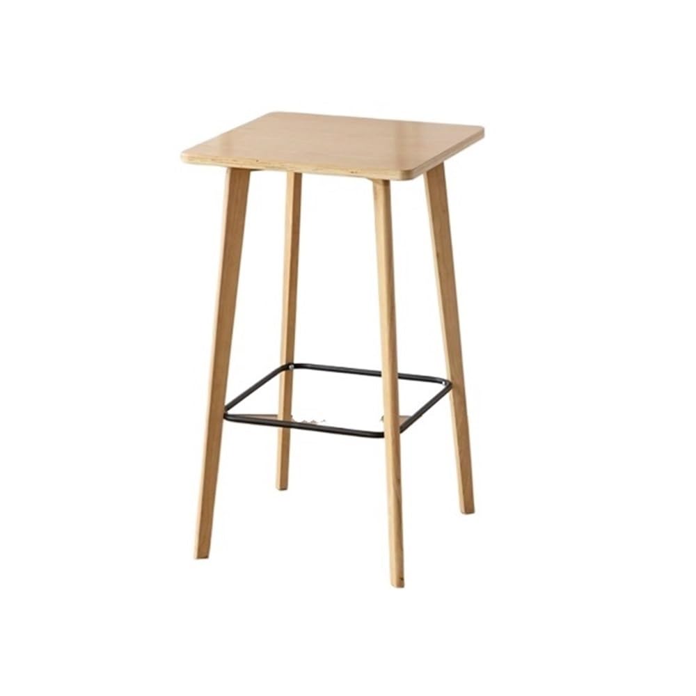 Mesa de comedor madera cuadrada alta con almacenamiento para cocina y bar