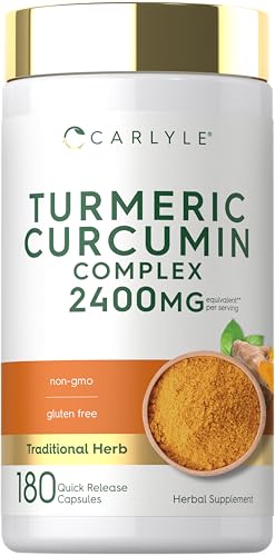 Carlyle Turmeric Curcumin Supplement | 180 Powder Capsules