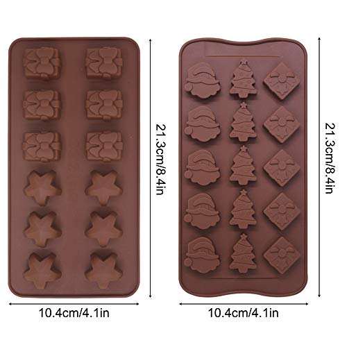 image for 4 Pack Chocolate Candy Molds Trays,Sonku Silicone Baking Jelly Molds w