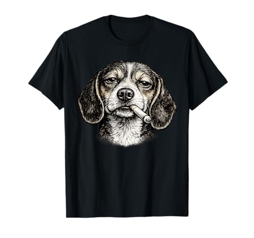 Funny Dachshund Smoking Cigarette Doxie Wiener Dog Meme T-Shirt