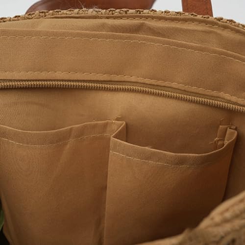 Bolso de mano de paja para mujer, verano y playa miniatura 4