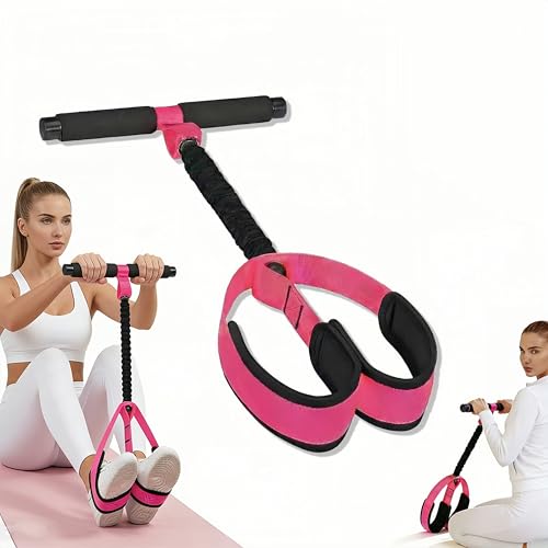 Pedal Resistance Band with Handles, Fabric Non-Slip Foot Pedals for Stable Home Workout, Low-Impact Full Body Exercise Band for Women, Stretching, Strength Training & Daily Mobility
