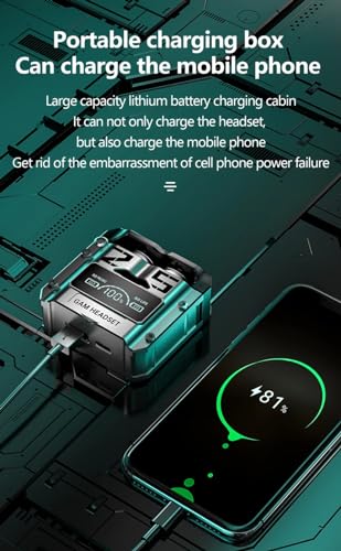 Image of Grenade Gaming in Earbuds with Grenade Design. 20 Hours Playtime, Bluetooth 5.3 + ENC, 13Mm HD BASS Drivers, IPX6 Sweat-Proof,Built-in Mic for Android & iOS