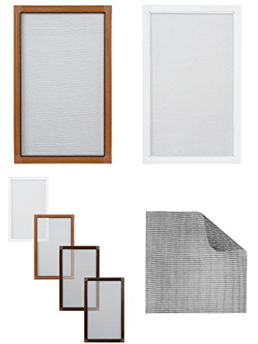 MOSQUITERA CON MARCO DE ALUMINIO, RED ANTIMOSQUITOS Y ANTIINSECTA PARA VENTANAS, MARCO DE ALUMINIO, 80x100, 110x130, 120x140 cm (80x100cm, Blanco)