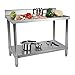 Royal Catering RCAT-100/60-S stół roboczy ze stali nierdzewnej stół kuchenny 100 x 60 x 96 cm, do 90 kg, zagięcie, z regulacją wysokości