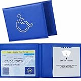 Disabled Badge Holder Wallet | PU Soft Leather Badge & Timer Parking Permit Cover, Blue Badge Holder Wallet for Car, Disability Parking Badge Cover Holder