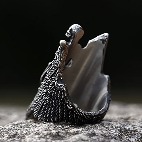 Image of 2023 Skull Ring Cool Evil Death Punk Rock Stainless Steel Rings Aly Style Jewelry