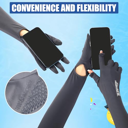 BOARDFEB 3 Pairs UV Long Sun Gloves Women Touchscreen Driving Full Finger Protective Arm Gloves UPF 50+ for Outdoor Sports by BOARDFEB - Image 5