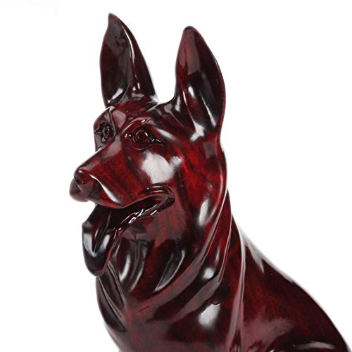 Ornements de bureau chien du zodiaque chinois en bois rouge Feng Shui - 2