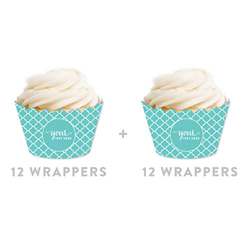 Andaz Press Fully Personalized Collection, Cupcake Wrapper, 20-Pack, Custom Text or Logo - Thumbnail 5