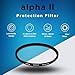 Hoya Alpha II MC Camera Lens Protector, 77mm Filter — Ideal for Beginners, Improved Glass, 93.7% Light Transmission, Thinner Frame, 6-Layer Hoya Multi-Coating for Enhanced Protection and Clarity