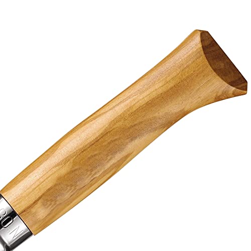 Opinel Olivewood Handle No. 8 Knife - Box Set With Sheath #TOP5