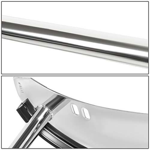 Image of DNA Motoring GRILL-G-073-SS Front Bumper Headlight /Grille Brush Guard Compatible with 14-18 Silverado 1500