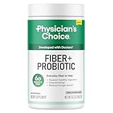 Physician's CHOICE Fiber & Probiotic Powder - Supports Regularity, Bloating, Gas, & Digestive Health - Organic Prebiotic - Sugar Free Fiber Supplement for Women & Men - Unflavored - 8.7oz
