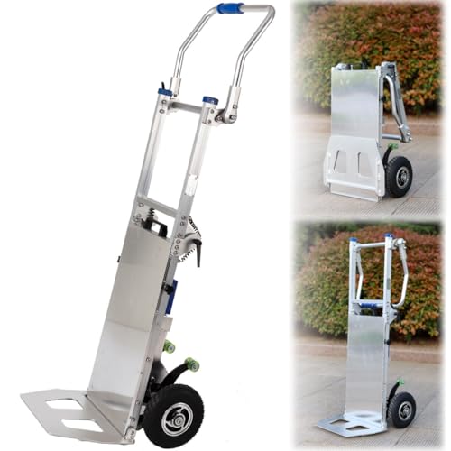 Carro Plegable,Sube-Escaleras Eléctrico,Con Mango Extensible,Aleación De Aluminio,Sube-Escaleras Con Carretilla De Mano Eléctrica,Adecuado Para Transportar Objetos Pesados A