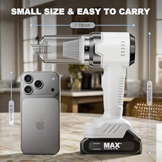 Aspirabriciole Senza Fili, 28000PA Aspirapolvere per Auto, 2er 7500 mAh Aspirapolvere Portatile Ricaricabile, 3 in 1 Aspirapolvere Potente per PC, Auto, Divano, Animale Domestico, Cucina(Bianco)