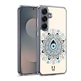 Head Case Designs Nazar Evil Eye Custodia in Gel [Protezione di Grado Militare] Compatibile con Samsung Galaxy S25 E Compatibile con MagSafe