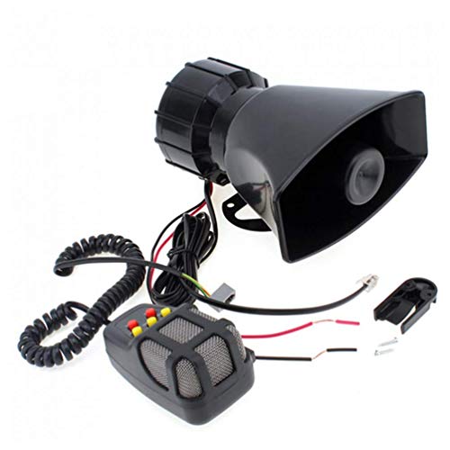 image for Enshey 12V 100W Car Alarm 5 Tone Loud Security Alarm Car Horn Siren Wa