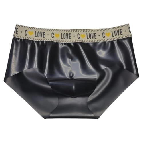 Men's Sexy Low Rise High Elastic Waistband Boxer Briefs Panties Smooth Boyshort Underwear with Pouch