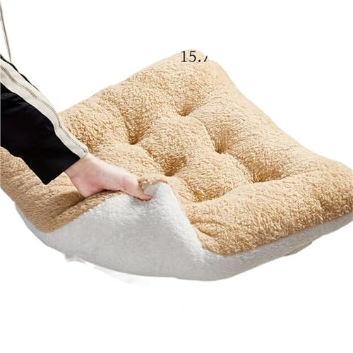 Coussin de chaise d'hiver en peluche double face carré pour bureau - 2