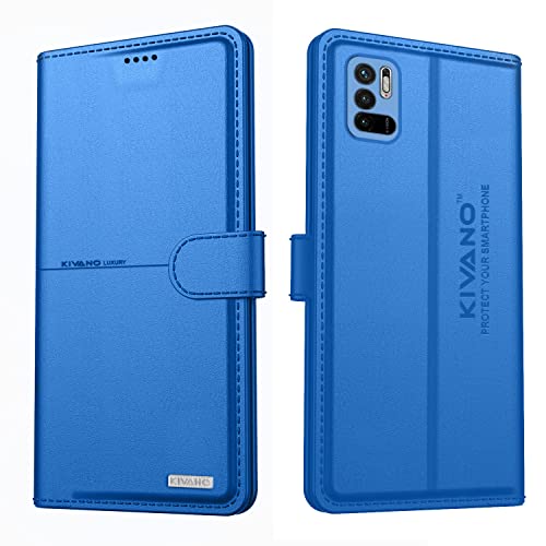 Image of KIVANO Compatible with Xiaomi Redmi Note 10T 5G / Poco M3 Pro 5G Flip Cover | Leather Finish | Inside Pockets & Inbuilt Stand | Shockproof Wallet Style Magnetic Closure Back Cover Case
