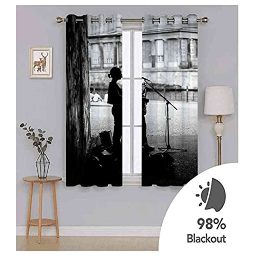 Rideaux occultants 3D haut de gamme en polyester isolant 200x214 cm