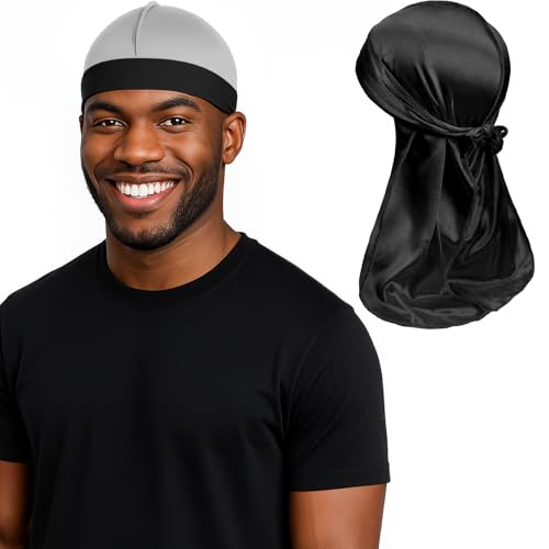 Image of Premium Durag Pack for Men, Silky Doo Rag Cap for 360 540 720 Waves