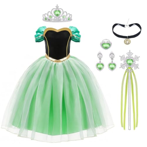 URAQT Mädchen Kostüm Kleid, Kinder Prinzessin Kostüm,130CM