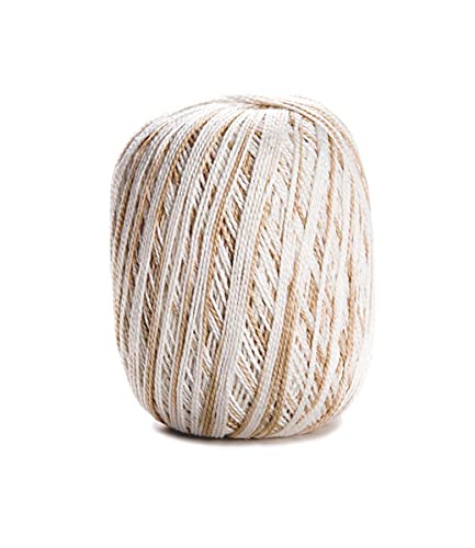 Image of CiRCULO Anne Yarn for Crocheting & Knitting, 100% Mercerized Brazilian Virgin Cotton, Soft Fingering Weight, 547 Yds, 5.19 Oz - Color 9900 Sand