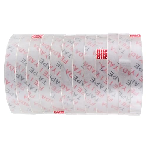 KALLORY 12 Piezas cinta adhesiva atar bolsas de cintas para sellar bolsas de verduras cintas para embalar bolsas cintas de embalaje cinta para bolsas de embalaje bopp Transparent