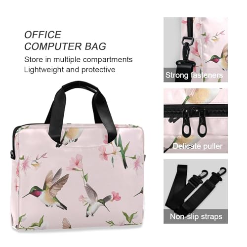 Funda para portátil con asa y correa 15.6 pulgadas rosa miniatura 6