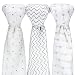 Ziggy Baby Muslin Swaddle Blankets, 47x47 (3 Pack) Chevron, Arrow, Cross, Grey/White