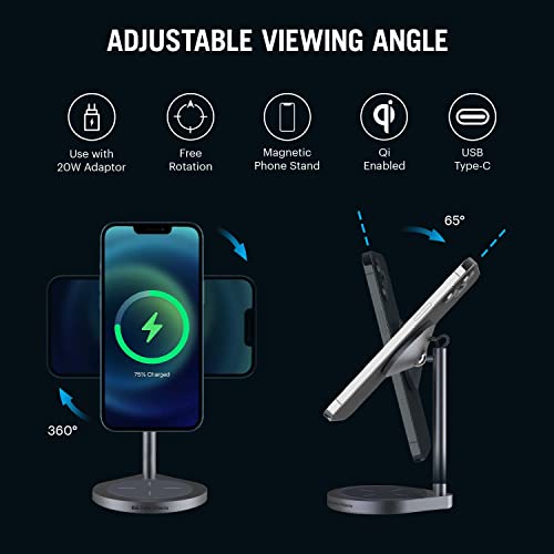 Image of Dailyobjects Surge [2In1] Universal Wireless USB Type C Charger for All Qi Enabled Devices Upto 20W Transmitter Coil with Type-C Pd-Compatible with iPhone Se /13 /12 /11 /X,8 /8+,Galaxy 20 /S20,Pc-Silver