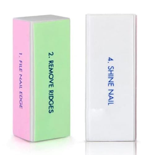 prochive 5 x Nail Art Shiner Buffer 4 Möglichkeiten Polish Schleifen Datei Block Maniküre Produkt, Nail Art Pflege Schleifblock Körnung Acryl Werkzeug
