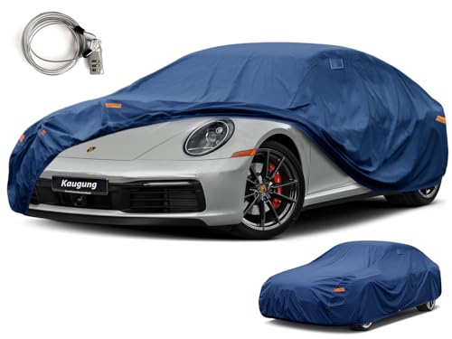 Kaugung Custom Fit Car Cover for Porsche 911 Carrera (992, 991, 997, 996 Gen,Carrera/S / 4S), Waterproof All Weather Outdoor Protection, Breathable for Coupe, Cabriolet & Targa