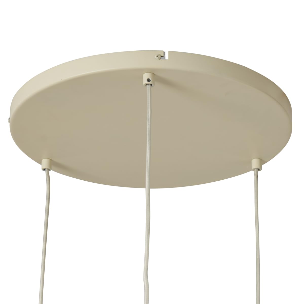 Qazqa Esstisch Japandi Pendelleuchte, Pendellampe - Bida - Beige, Rund, 3-flammig, 68cm, Ideal als Esszimmerlampe