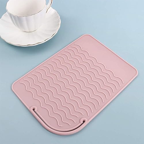Alfombrilla de silicona resistente al calor para planchas y rizadores miniatura 3