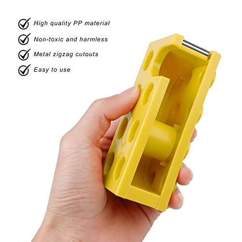 AMONENZ Klebebandspender, Gelb Tesafilm Abroller, Klebeband-Tischabroller in Form von Bausteinen, für Schreibtische, Restaurants, Blumenläden