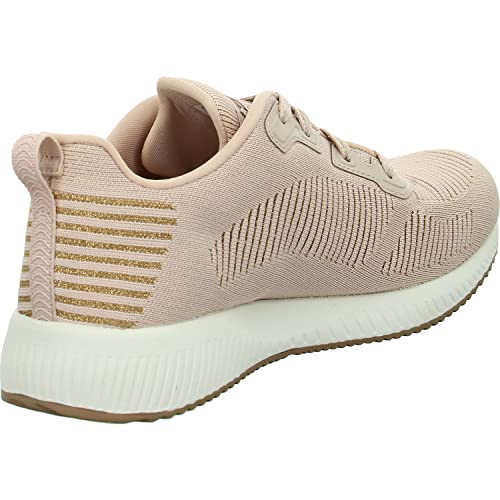 Skechers Skechers Women's Bobs Squad-Glam League Trainers, Blush Engineered Knit Rose Gold Trim, 36