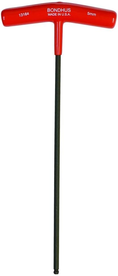 Bondhus 5.0mm Ball End T-Handle Wrench, Multi-Color, Blend Material