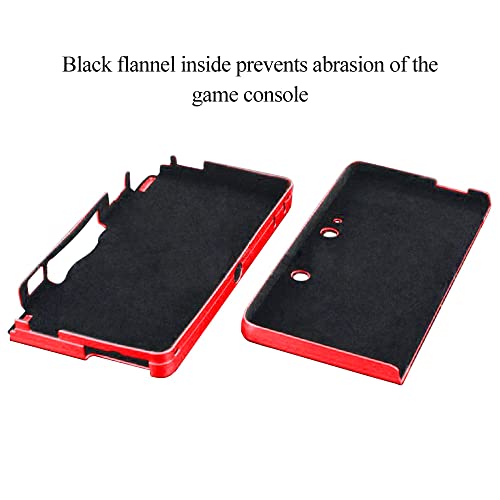 OSTENT Capa de caixa de metal de alumínio rígido antichoque para console Nintendo 3DS cor vermelha