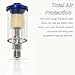 3-Pack Mini In-Line Air Filter - Water & Oil Separator with Easy-Push Drain Valve, 1/4