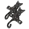 HOMSFOU 2pcs European Classical Cast Iron Cat Hook Wall Mount Hook Decorative Coat Hook Single Hook Hanger Retro Wall Hooks Wall Key Holder Cat Coat Hook Single Key Hook The Cat Iron Hook
