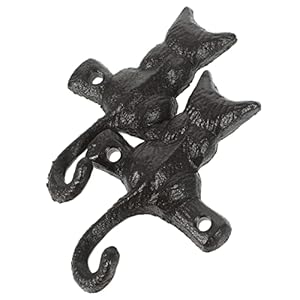 HOMSFOU 2pcs European Classical Cast Iron Cat Hook Wall Mount Hook Decorative Coat Hook Single Hook Hanger Retro Wall Hooks Wall Key Holder Cat Coat Hook Single Key Hook The Cat Iron Hook HOMSFOU 2pcs European Classical Cast Iron Cat Hook Wall Mount Hook Decorative Coat Hook Single Hook Hanger Retro Wall Hooks Wall Key Holder Cat Coat Hook Single Key Hook The Cat Iron Hook