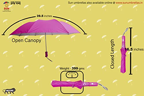 Image of Sun A-Series 2 Fold UV Protective Umbrella (Pink)