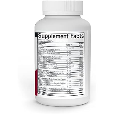 Kirkman - Childrens Multivitamin & Mineral Capsules - 120 Capsules - Potent Broad Spectrum Vitamin/Mineral Supplement - with Coenzyme Q-10 - No Artificial Colors or Flavors