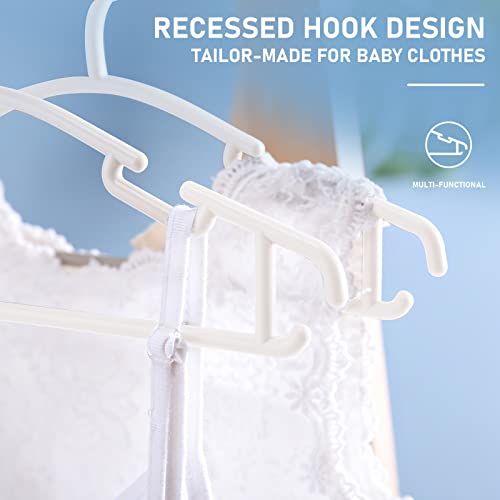 Mosearon Baby Hangers 120Pcs Kids Hangers,Plastic Hangers Non Slip, Clothes Hanger, Toddler Hangers, Infant Hangers, Child Hangers For Nursery, 120 Pcs,Pink Blue Yellow White Purple Green #TOP3