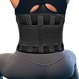 RiptGear Back Brace for Men and Women - Designed to Support Lower Back -Breathable Adjustable Anti-Skid Lumbar Support Belt (Black, XX-Large)