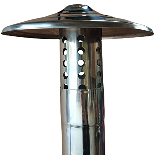 Sombrerete de chimenea de acero inoxidable, impermeable, redondo, con ventilación, tapa para la lluvia, protector de chimenea tipo jaula para pájaros, tapa protectora para el extremo de la chimenea
